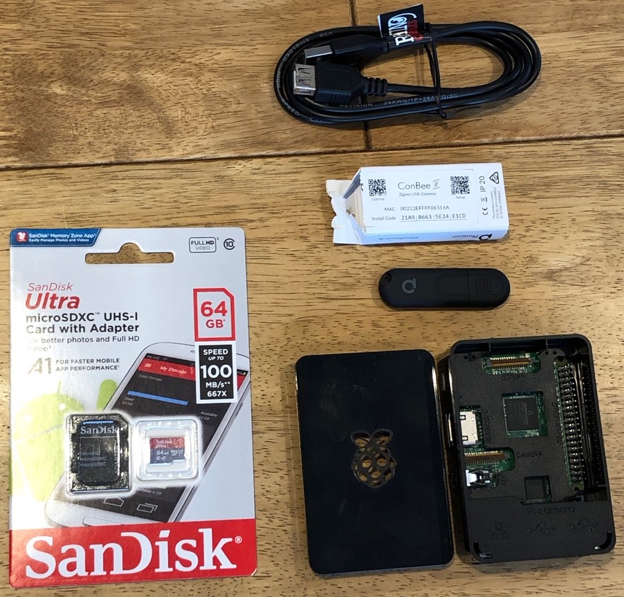 Hardware used for the Zigbee Gateway