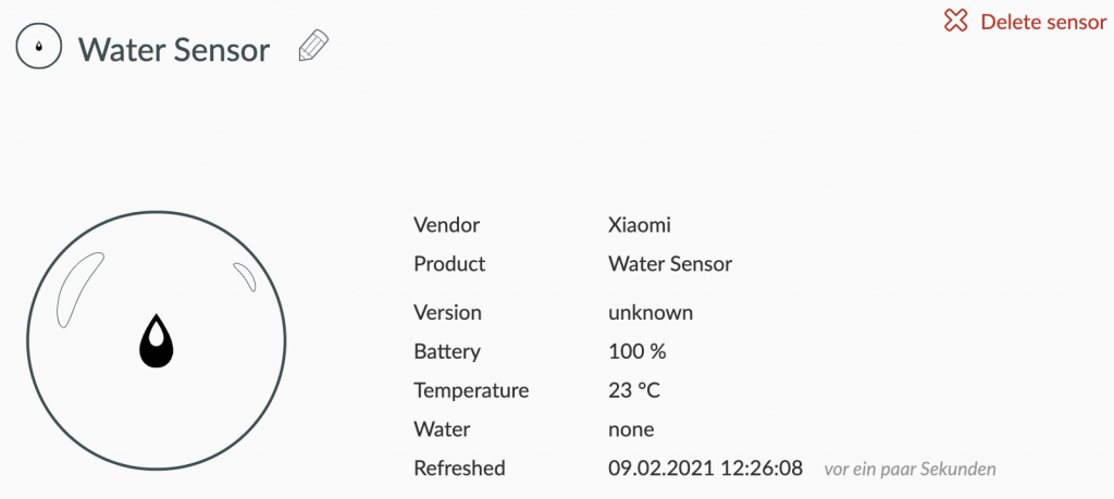 Water Leak sensor information